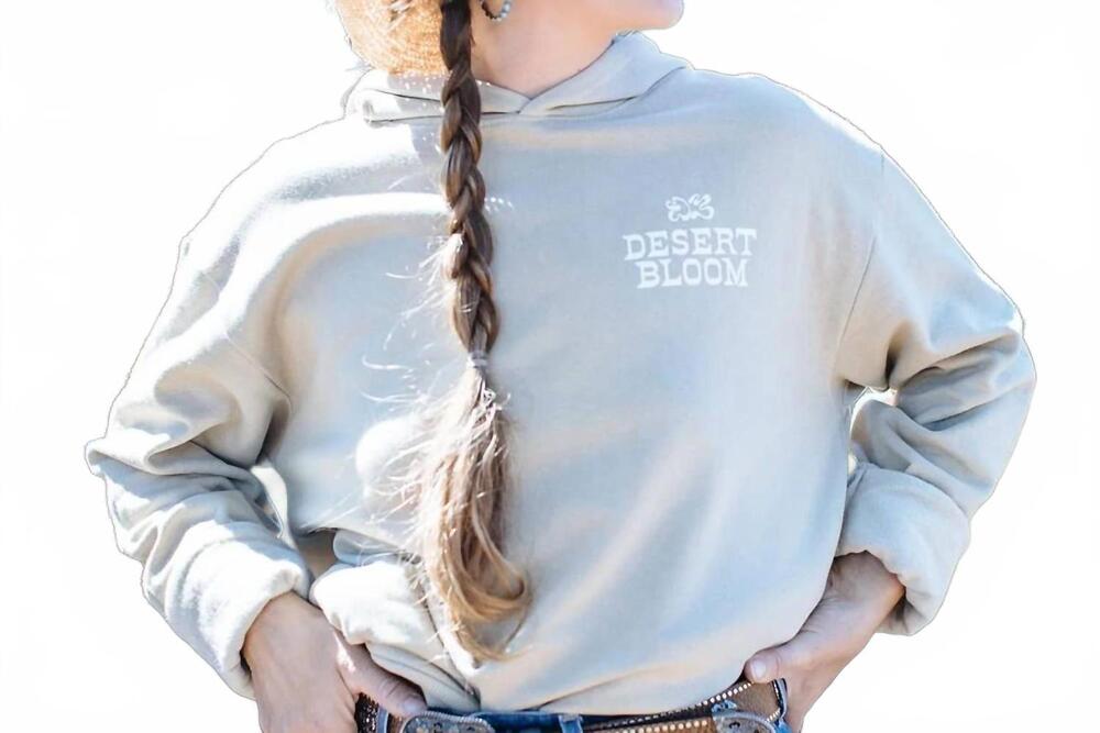 NEW DESERT BLOOM yeehaw pull-on hoodie in sand dune